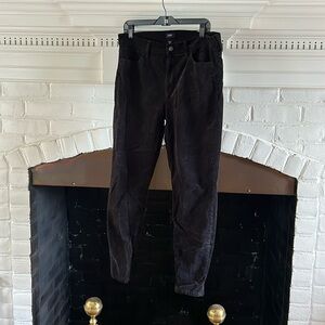 J.Crew Factory skinny black corduroy pants sz 31 Tall